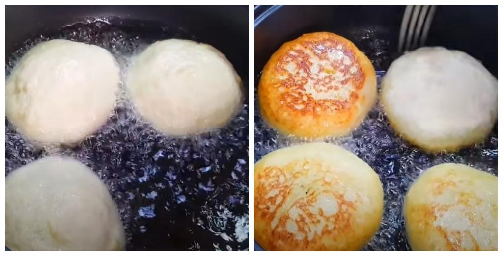 Слоеное тесто жарят в масле. Булочки в масле на сковороде. Картофельные пампушки с сыром сверху. Картофельные булочки с сыром на сковороде. Булочки жареные на сковороде в воде.