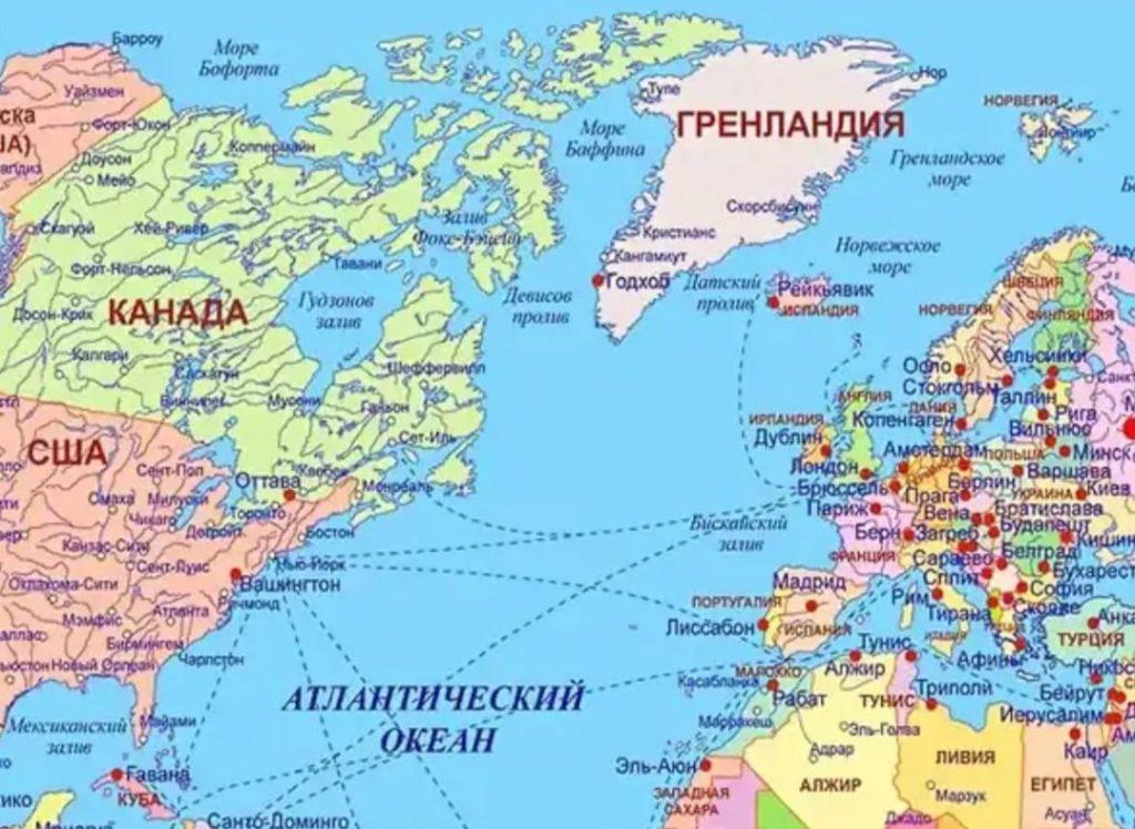 Самый западный город северной америки. Остров Гренландия на карте Северной Америки. Столица Гренландии на карте. Остров Гренландия политическая карта. Остров Гренландия на карте.
