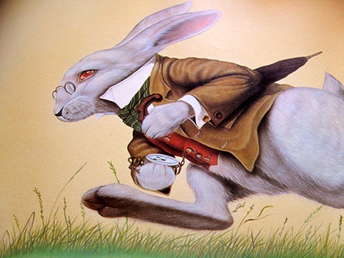 Бывший король победил кролика героя. Кролик Алиса в стране чудес. Следуй за белым кроликом Алиса в стране чудес. Кролик Льюис Кэрролл. Алиса в Зазеркалье белый кролик.