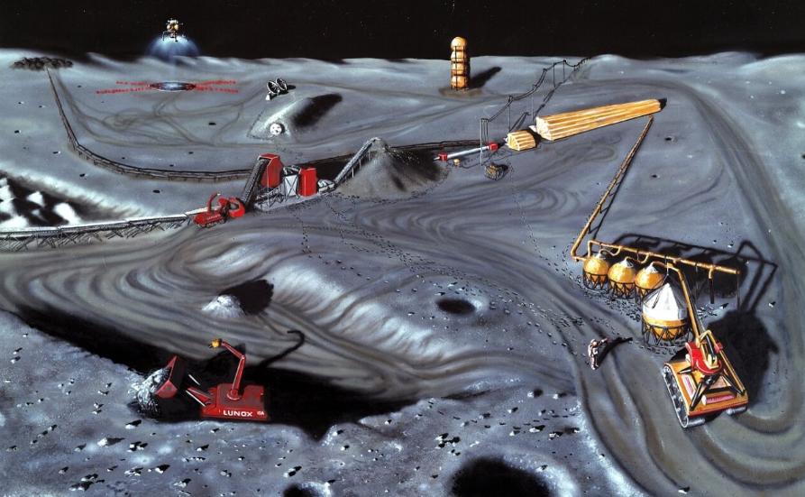 Сокровище луны гелий 3 ответы. Добыча ресурсов в космосе. Добыча ресурсов на Луне. Космический добытчик. Космическое сырье.