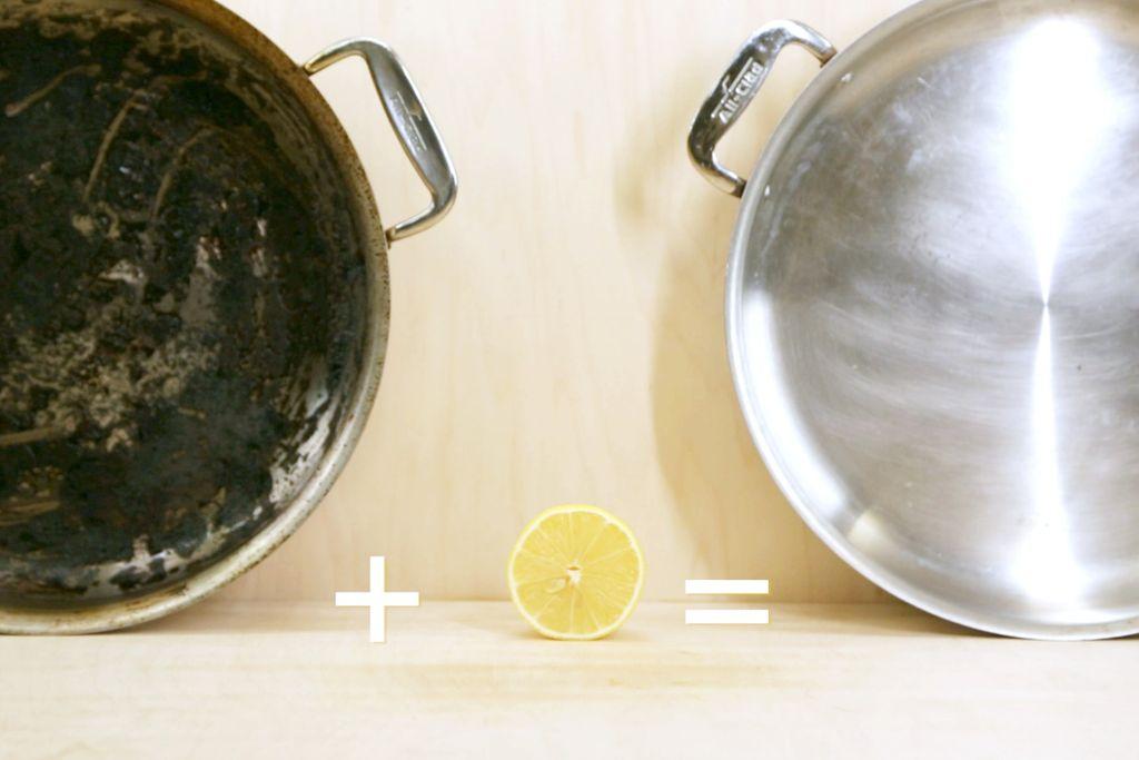 Как очистить алюминиевую сковороду. Чистить кастрюлю лимоном. Вредно ли использовать алюминиевую сковороду. Можно в алюминиевой кастрюле дезинфицировать яйца.
