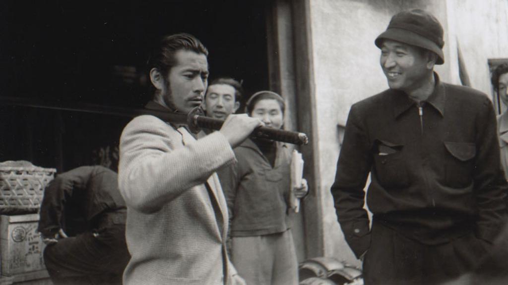 on the set of "The Last Samurai"