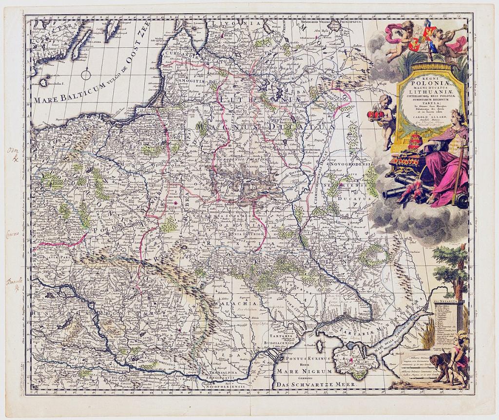 старая карта Польши