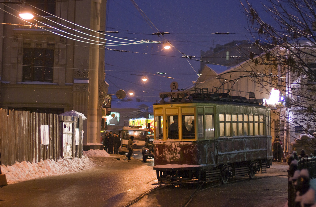 Old tram in Moscow