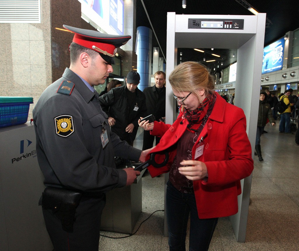 Police officer search a citizen