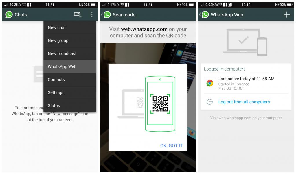 Web version of "WhatsApp"