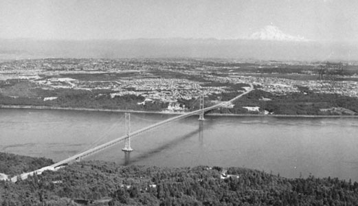 Такомский мост 1940 год, после открытия