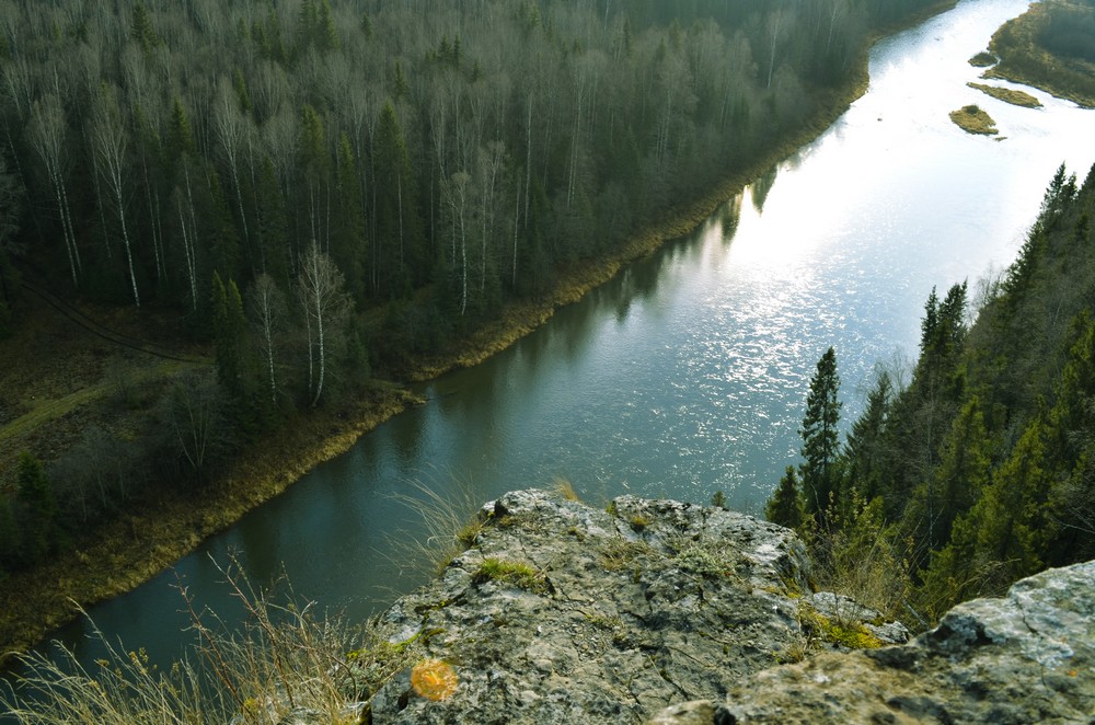 Река Кова, вид со скалы