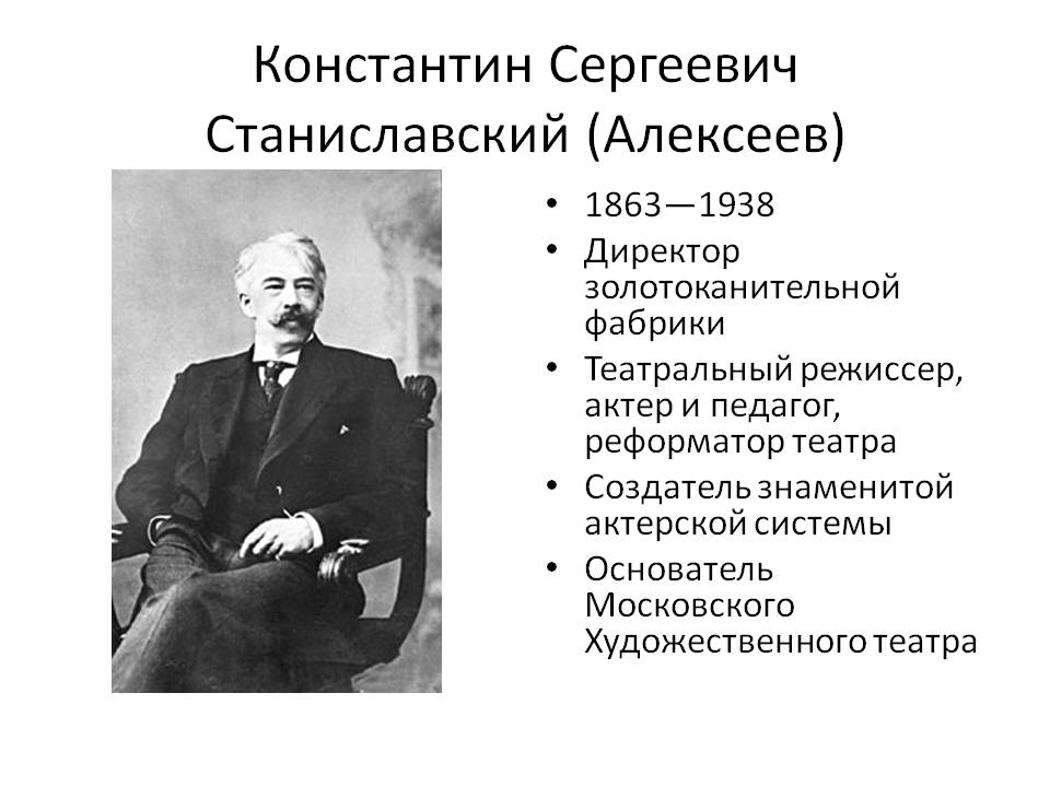 Станиславский презентация жизнь и творчество