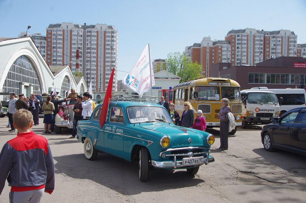 Retro cars on the streets of Moscow