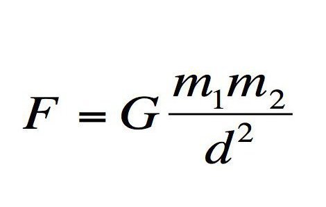 Формула для расчета силы гравитационного притяжения
