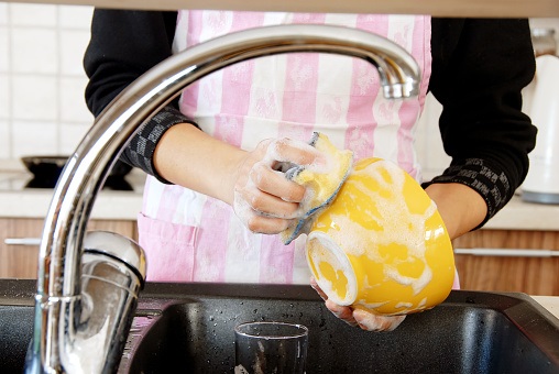 Washing dishes