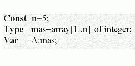 one-dimensional pascal array