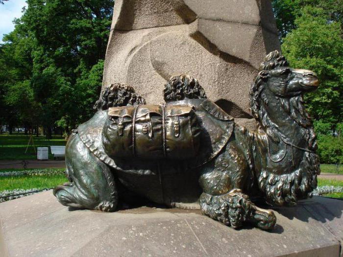 Przhevalsky monument in St. Petersburg opposite the admiralty