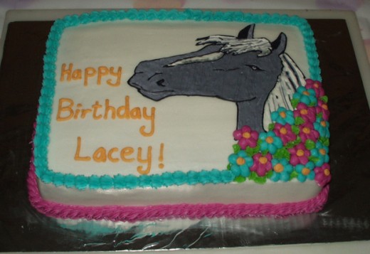 Лошадь плоская торт