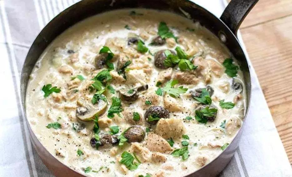 Сметанный суп с грибами шампиньоны и курицей. Суп грибница со сметаной. Cream Mushrooms and Potato.