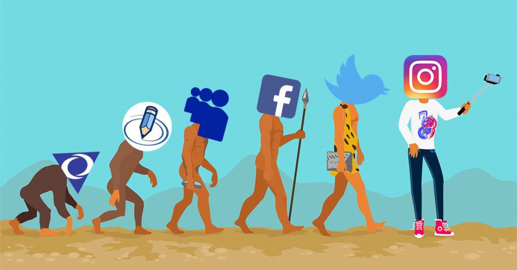 Эволюция социальных медиа на примере эволюции человека
