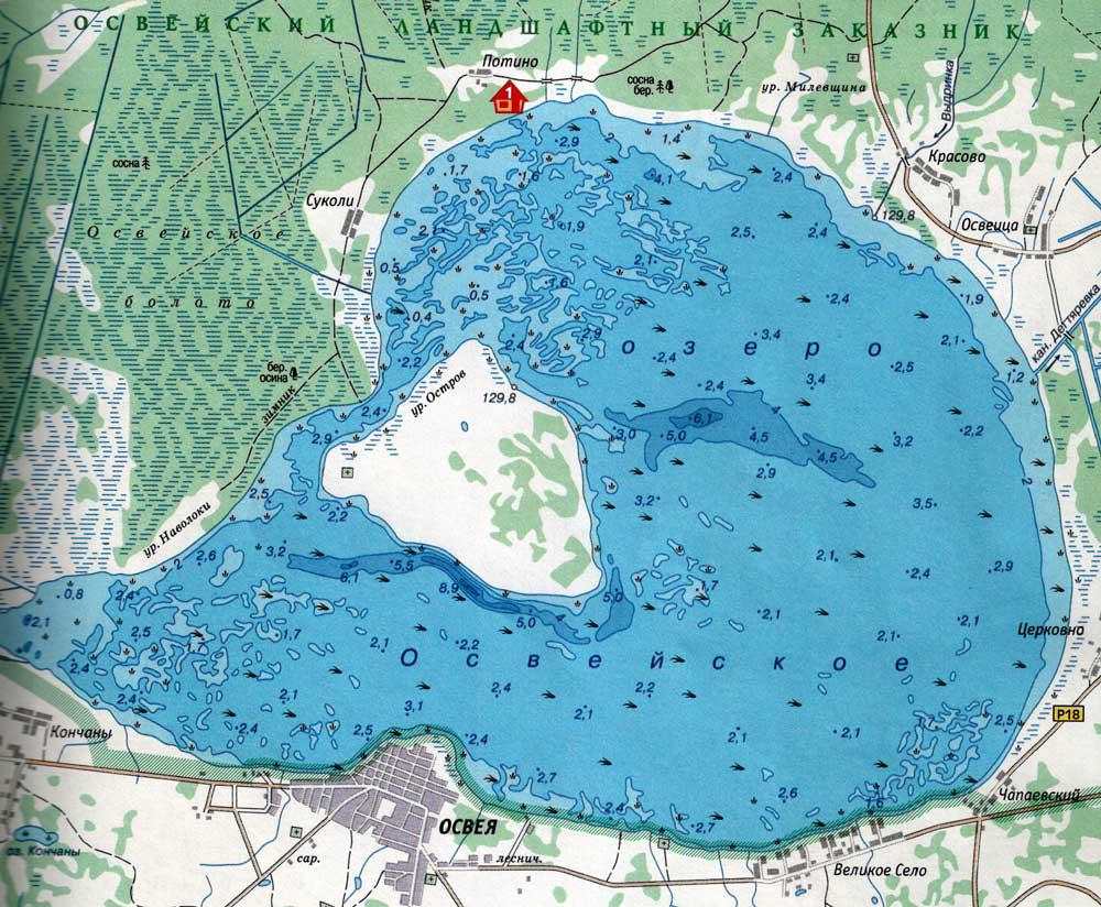 Карта глубин