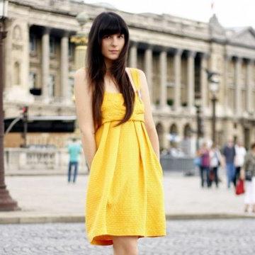 what to wear with a yellow dress