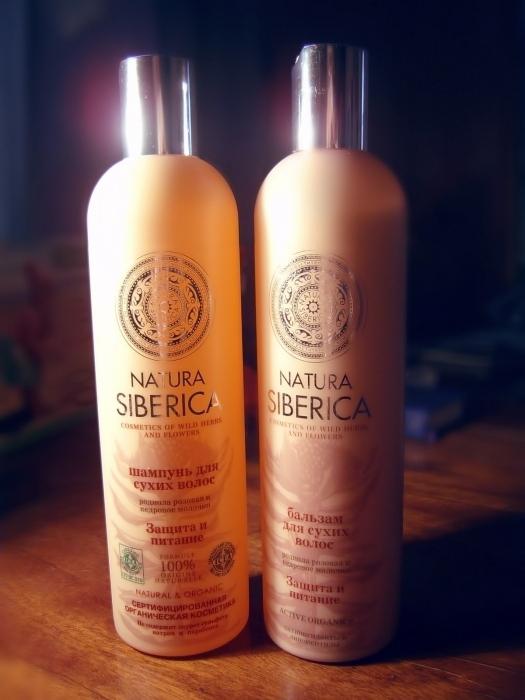 Шампунь и бальзам для сухих волос защита и питание от natura siberica
