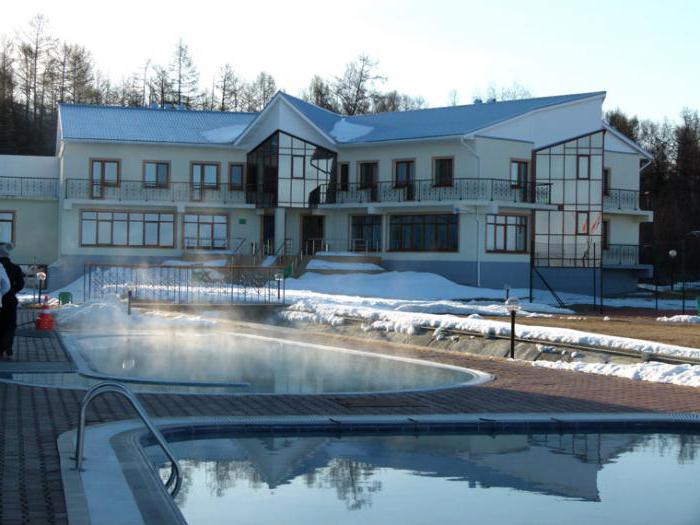 Baikal hot springs in winter