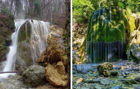 waterfall silver jets Crimea where is located