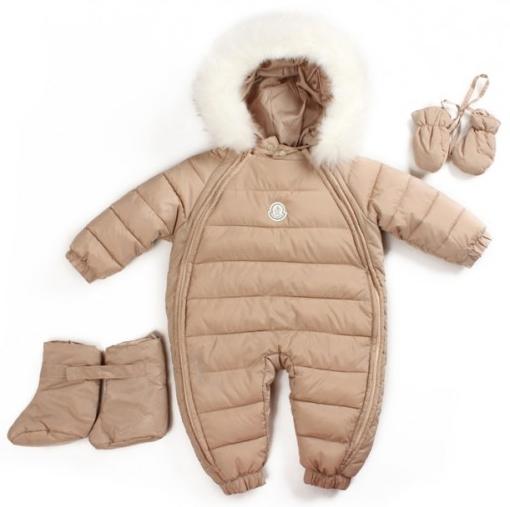 winter baby overalls with natural fur