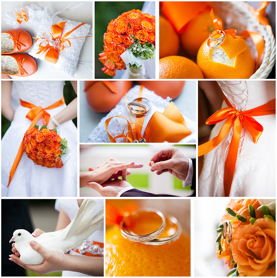 Свадьба в оранжевом цвете