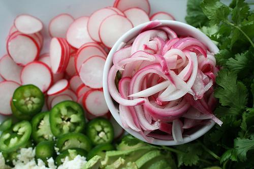 Vinegar marinated onions