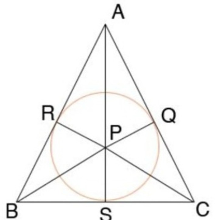 Окружность, вписанная в равнобедренный треугольник