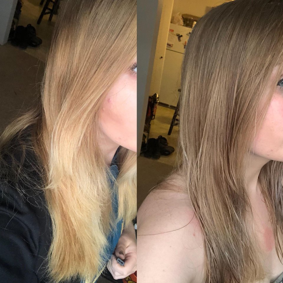 Тоник для волос для темных волос до и после фото оттенки