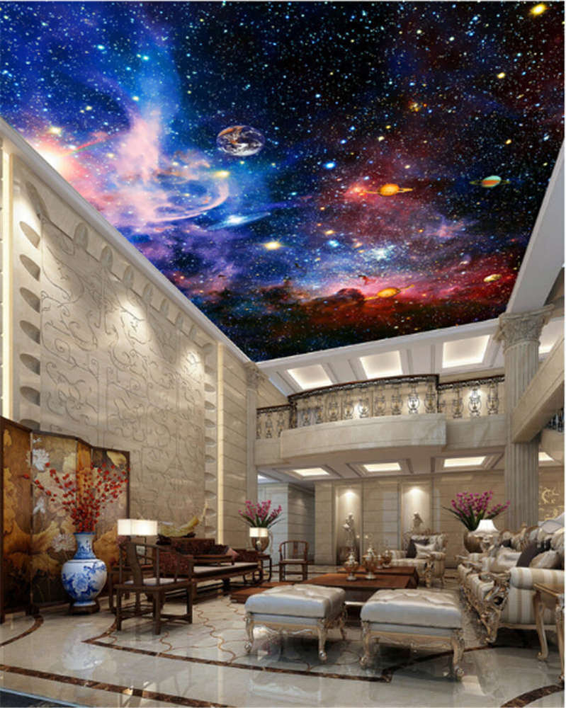 House with space ceiling