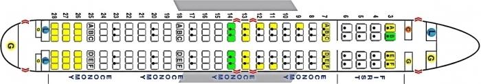 Боинг 737 800 в схема салона флай дубай