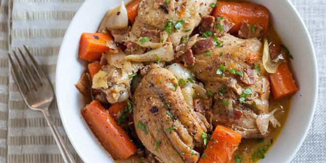 курица с морковью и луком пошаговый кулинарный рецепт 