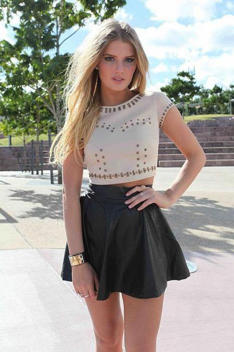 leather skirt sun photo