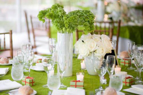 свадьба в бело зеленом цвете