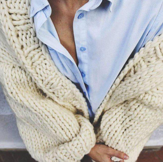 what to wear with a knit cardigan