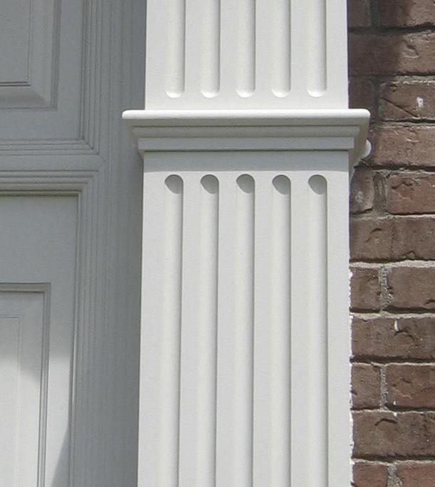 вертикальные желобки на стволе колонны 