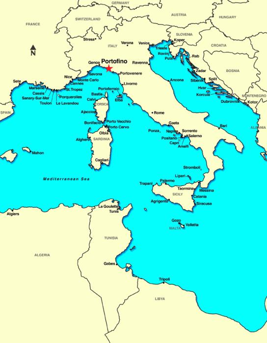 портофино на карте италии