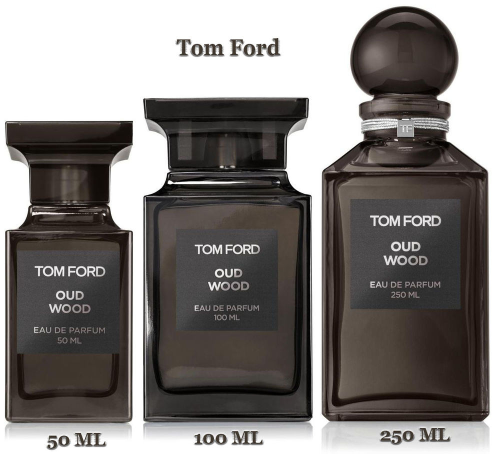 Различные объемы флакончиков Tom Ford Oud Wood