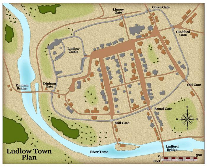 карта средневековой деревни