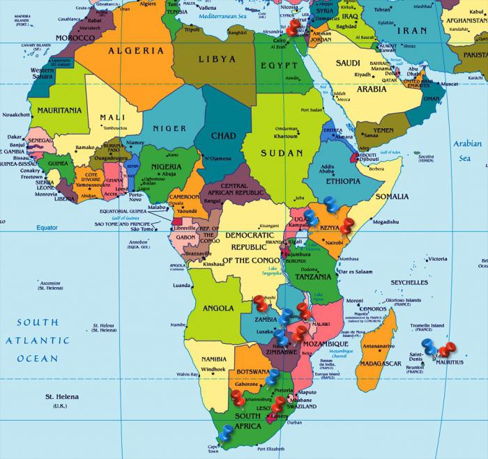 карта африки