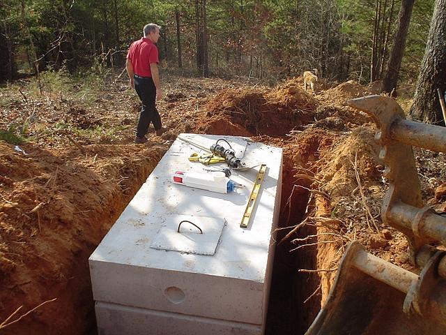 septic device in a private house