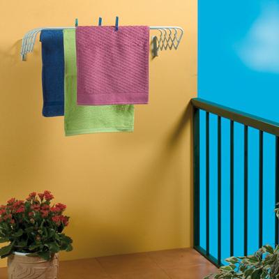 clothes dryer on the balcony wall