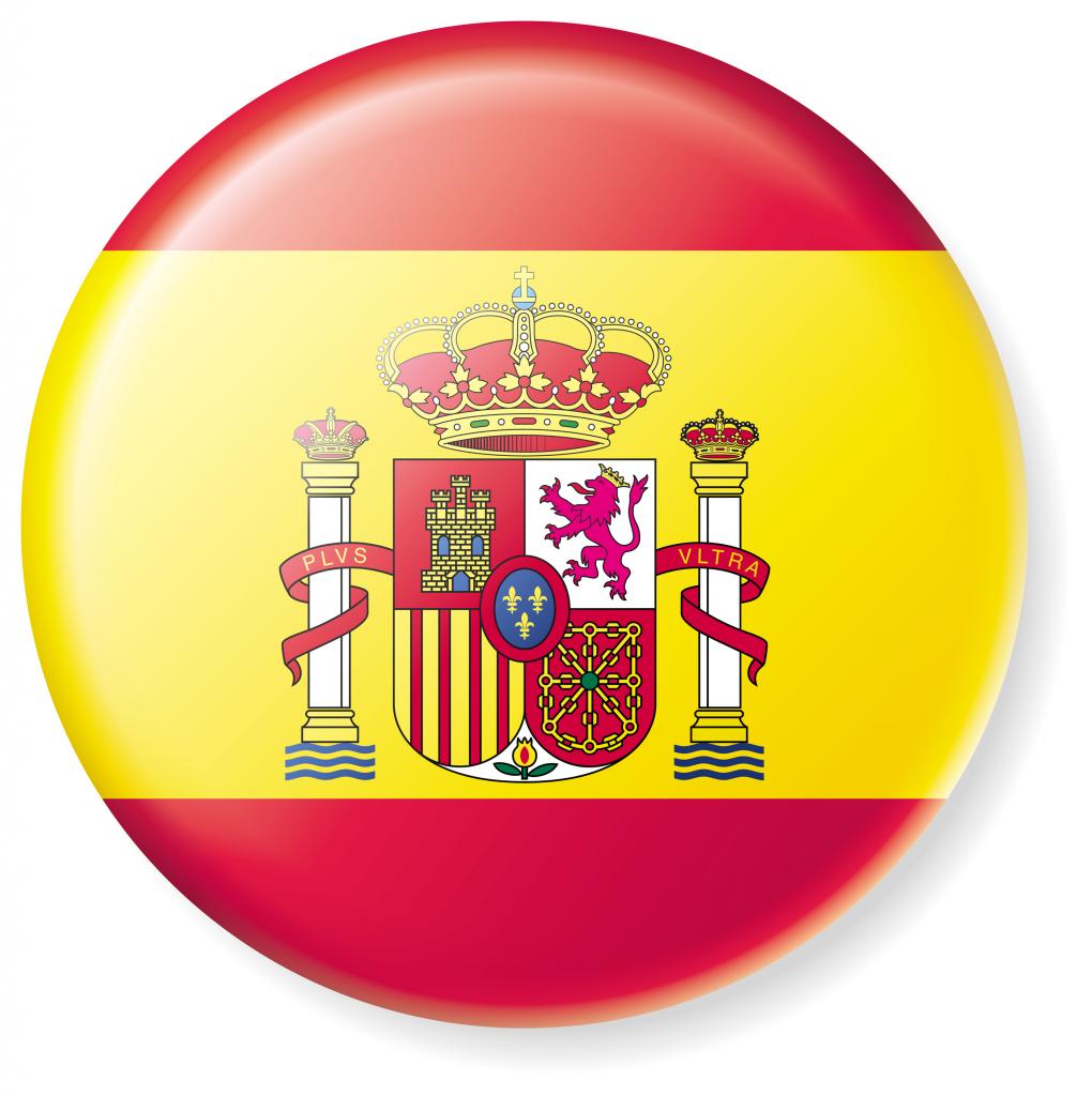 Испанский флаг в круглой версии