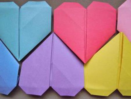 валентинки из цветной бумаги