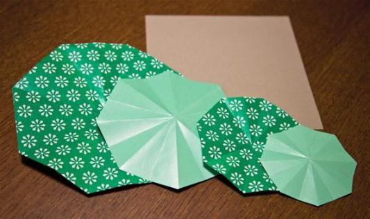 оригами елочка из бумаги