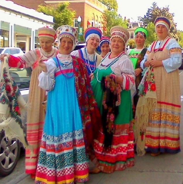 Russian folk costumes photo