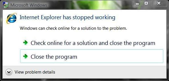 Internet Explorer не запускается