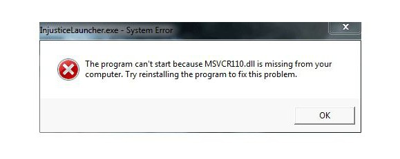На компьютере отсутствует MSVCP110.dll что делать 